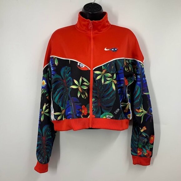 Nike‎ Sportswear Women's Hyper Femme Cropped CJ5015-696 Track Jacket Size L - Picture 1 of 13